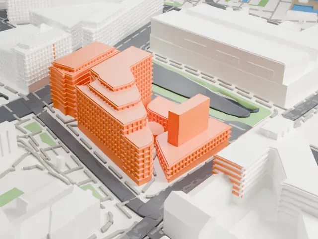 National Museum of Norway model, West view