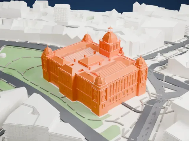 National Museum (Prague) model, East view