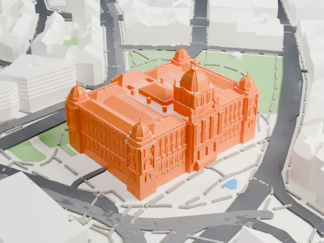 National Museum (Prague) model, North view