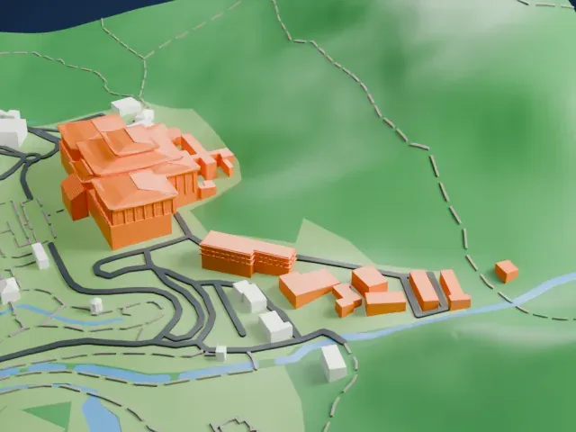 National Palace Museum model, East view