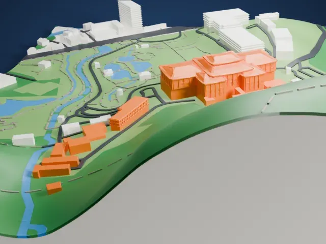 National Palace Museum model, North view