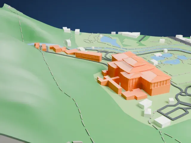 National Palace Museum model, West view