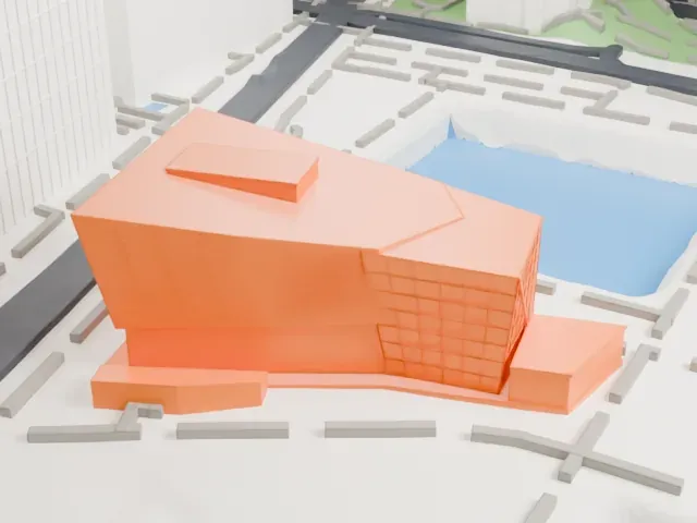 9/11 Memorial & Museum model, North view