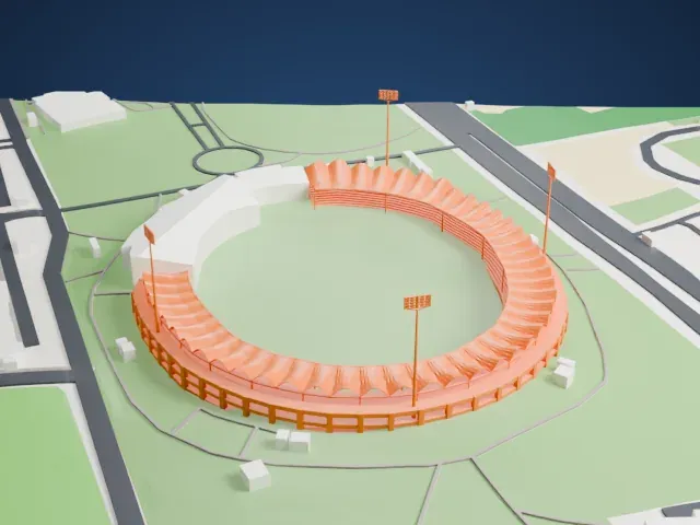 National Stadium, Karachi model, North view