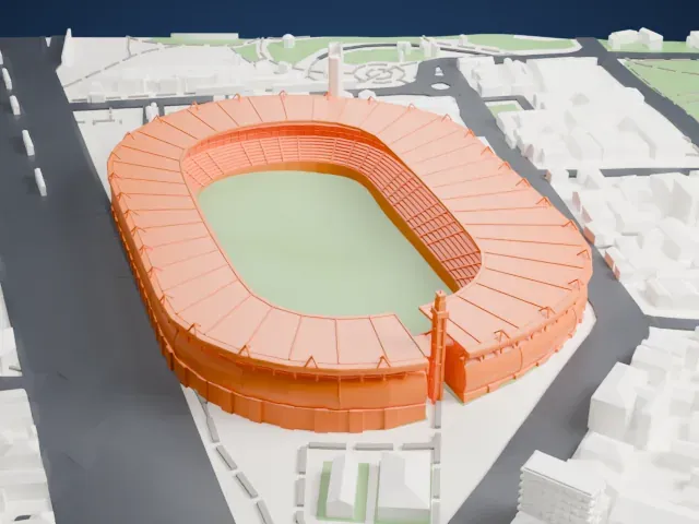 National Stadium of Peru model, North view