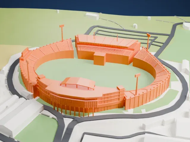 National Stadium, Ta' Qali model, East view