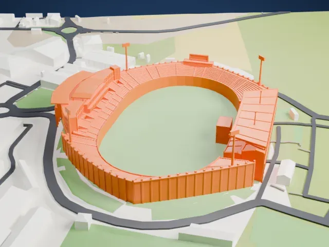 National Stadium, Ta' Qali model, North view