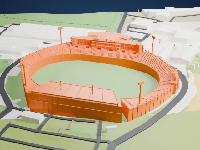 National Stadium, Ta' Qali model, West view