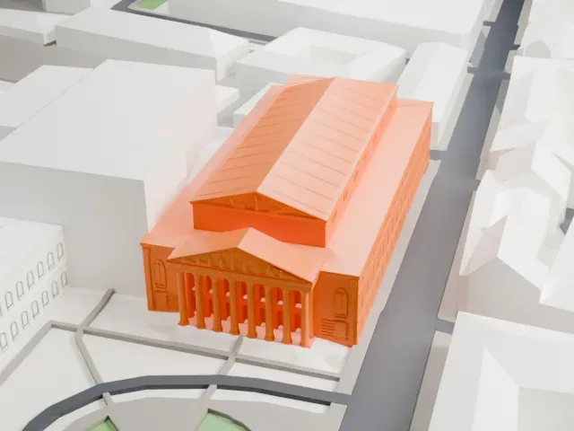 National Theatre (Munich) model, West view