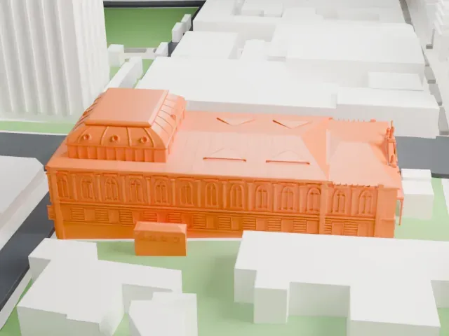 National Theatre of Costa Rica model, North view