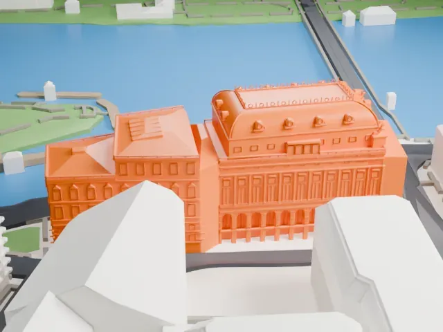 National Theatre (Prague) model, East view