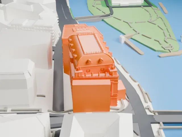 National Theatre (Prague) model, North view