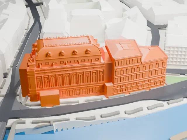 National Theatre (Prague) model, West view