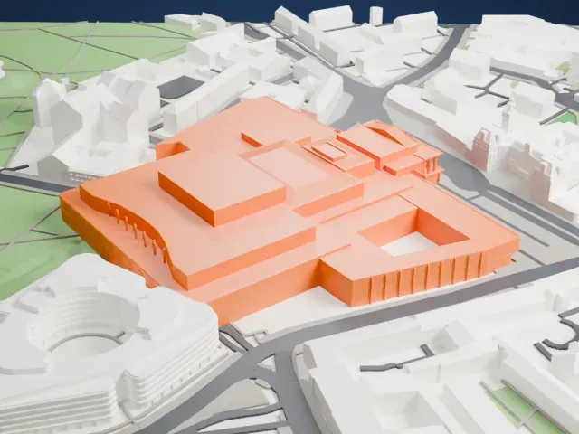 National Theatre, Warsaw model, East view