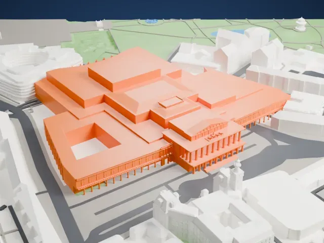 National Theatre, Warsaw model, North view