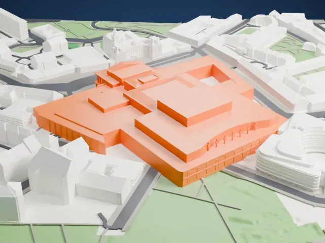 National Theatre, Warsaw model, South view