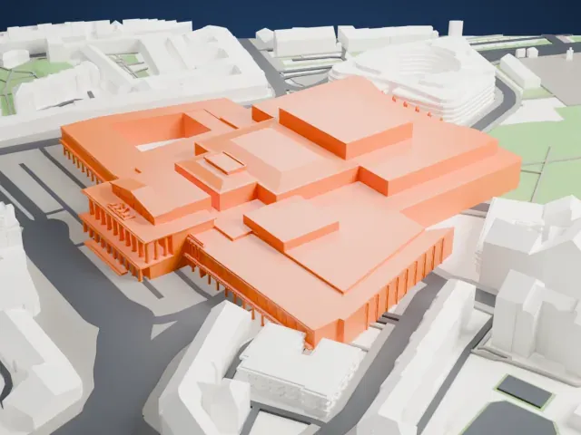 National Theatre, Warsaw model, West view