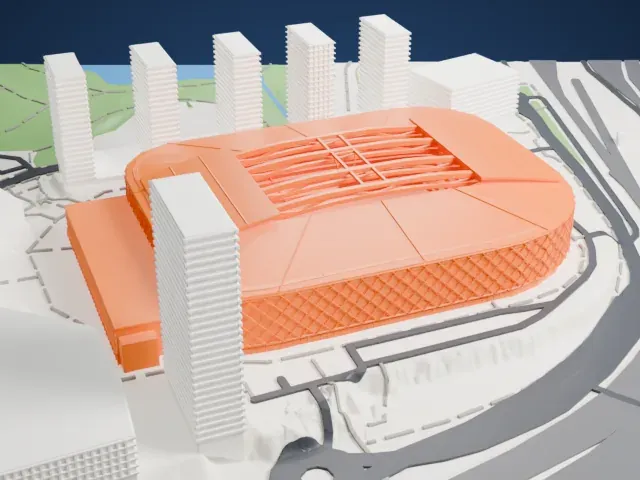 Nationalarenan model, East view
