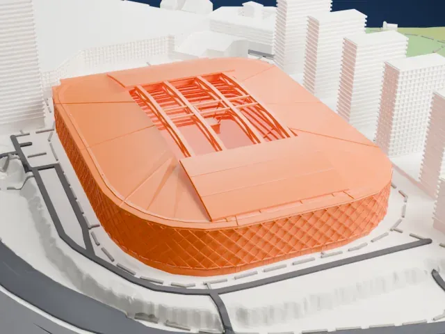 Nationalarenan model, North view