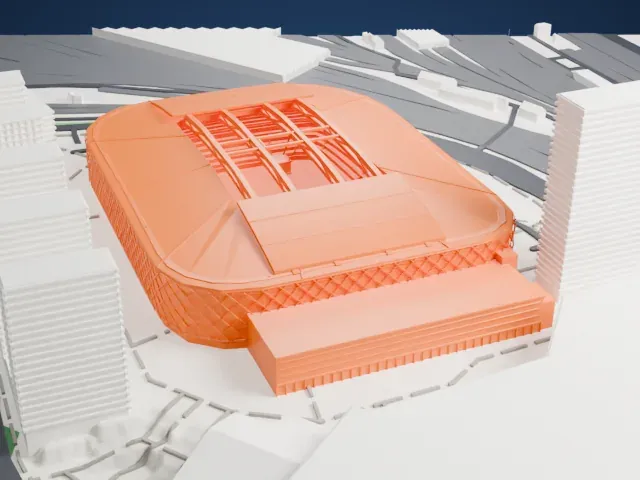 Nationalarenan model, South view