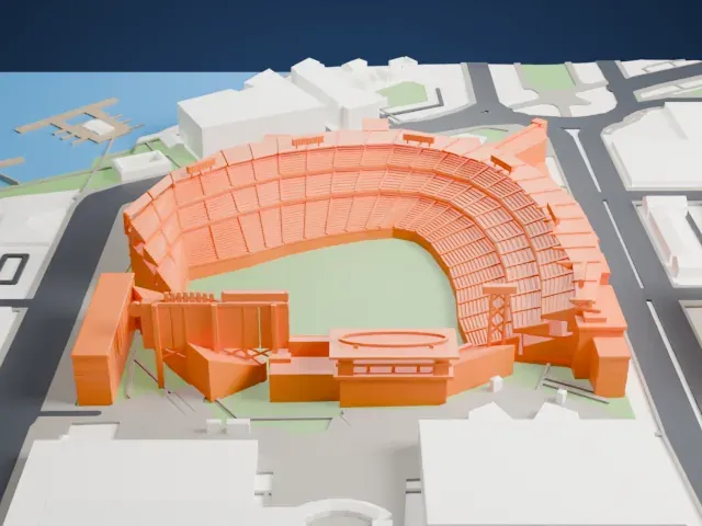 Nationals Park model, North view