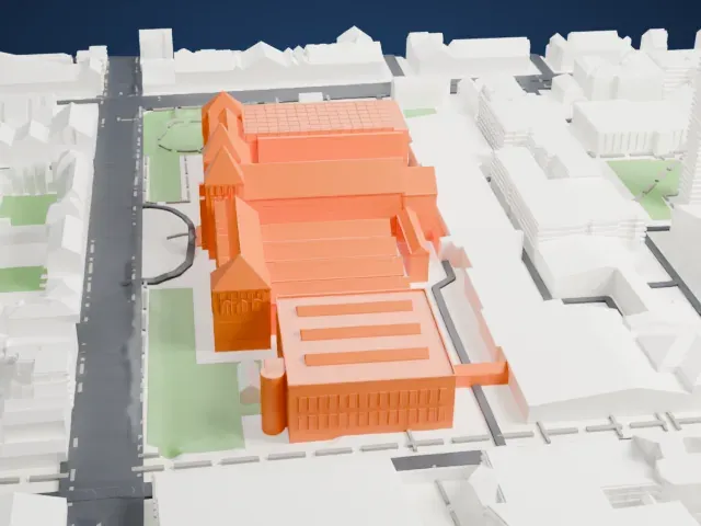 Natural History Museum model, East view