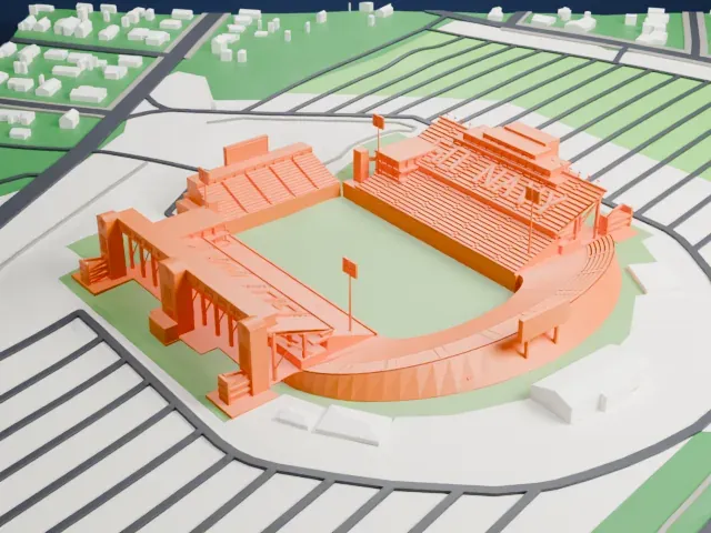 Navy–Marine Corps Memorial Stadium model, North view