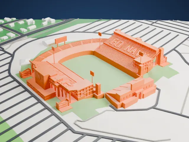 Navy–Marine Corps Memorial Stadium model, South view