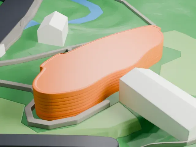 Neanderthal Museum model, East view