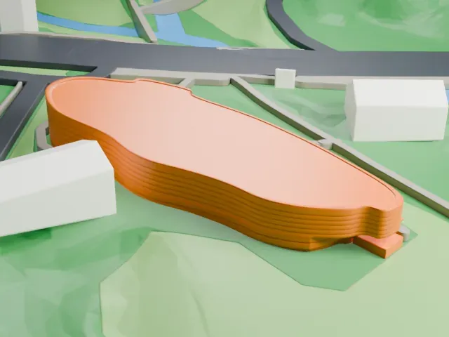 Neanderthal Museum model, North view