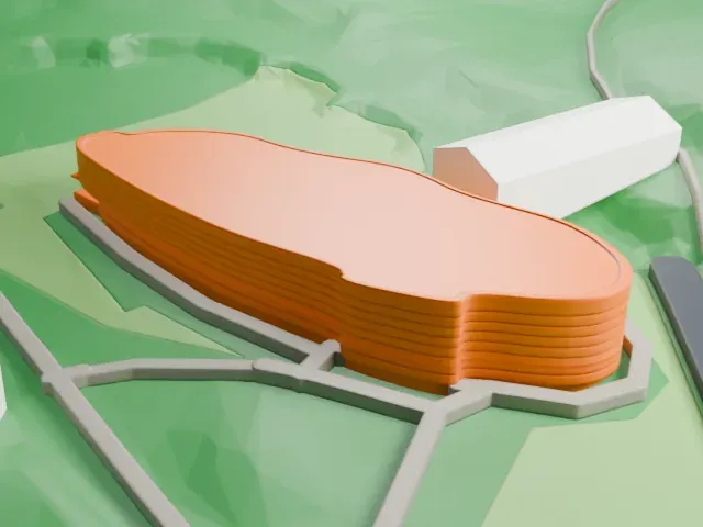 Neanderthal Museum model, South view