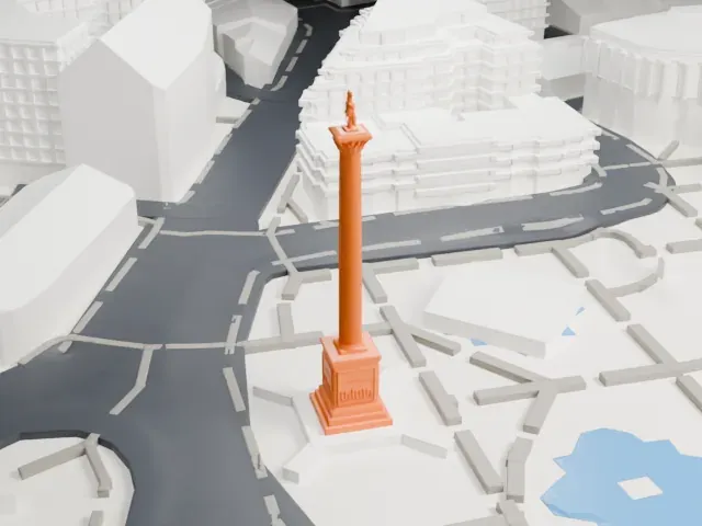 Nelson's Column model, East view