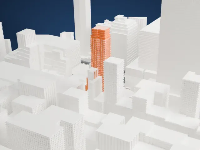 Nelson Tower model, North view