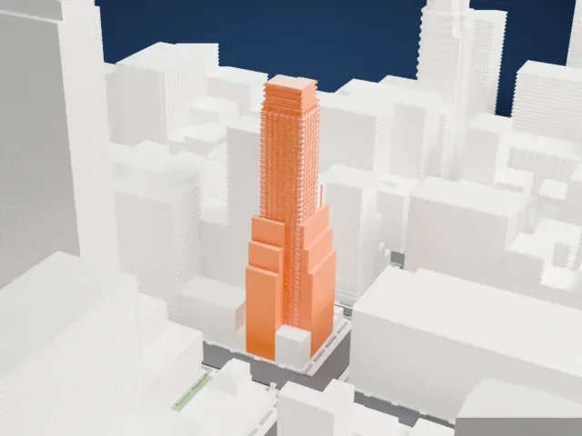 Nelson Tower model, South view