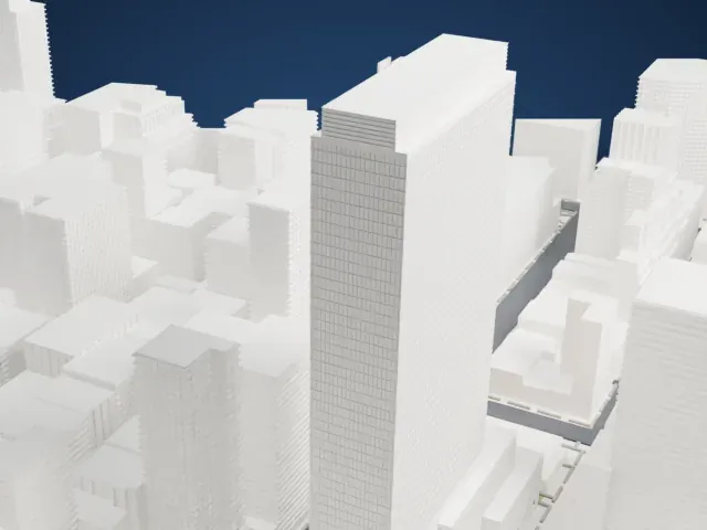 Nelson Tower model, West view