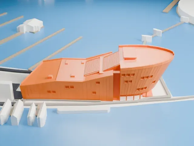 NEMO (museum) model, East view