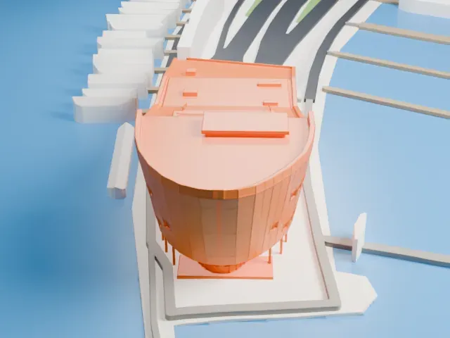 NEMO (museum) model, North view