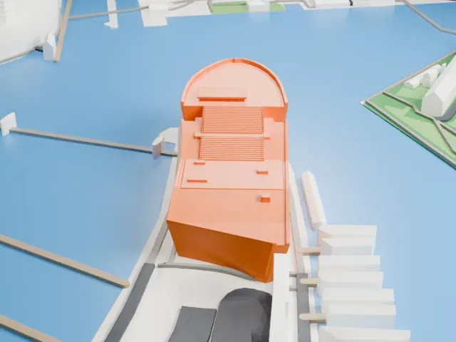 NEMO (museum) model, South view