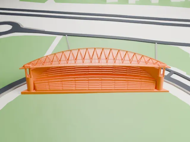 Netanya Stadium model, East view