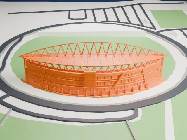 Netanya Stadium model, West view