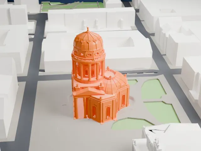Neue Kirche, Berlin model, North view