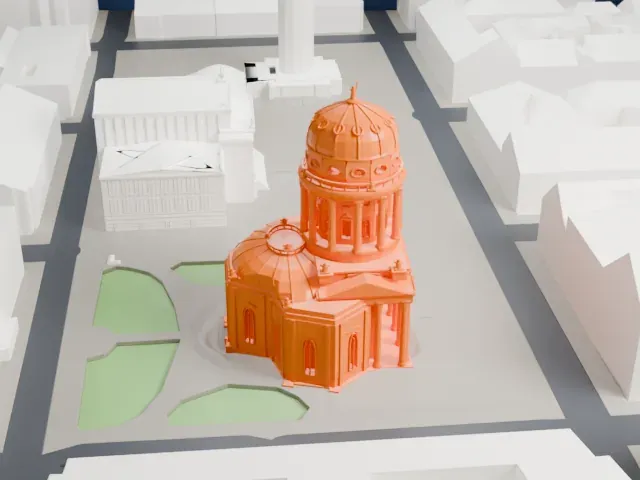 Neue Kirche, Berlin model, South view