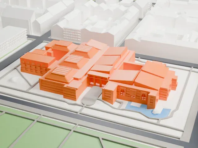 Neue Pinakothek model, South view