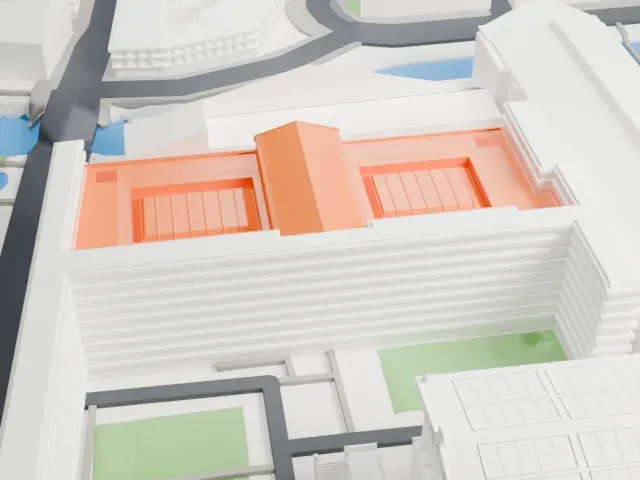 Neues Museum model, East view