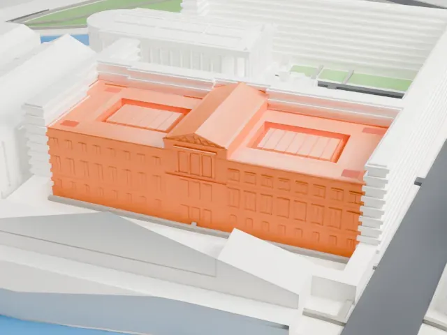 Neues Museum model, South view