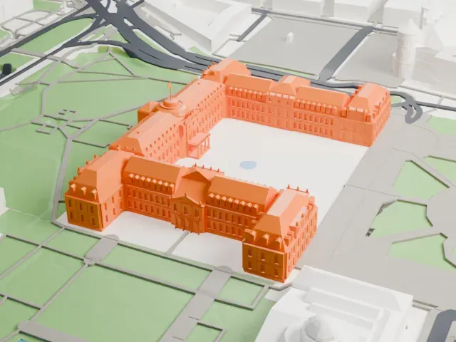 New Palace, Stuttgart model, North view