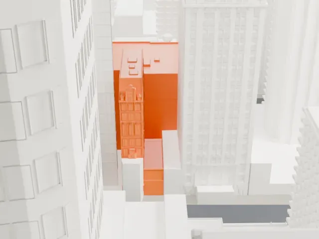 New Amsterdam Theatre model, North view