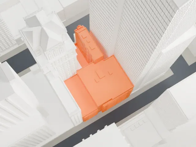 New Amsterdam Theatre model, West view
