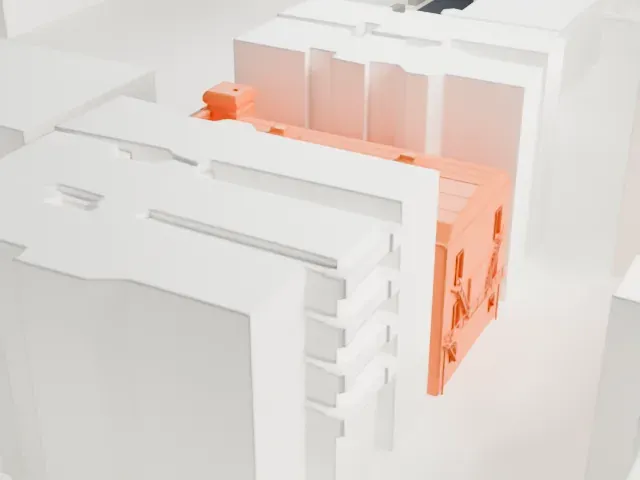 New Bethel Way of the Cross Church of Christ model, East view