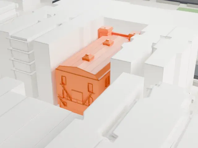 New Bethel Way of the Cross Church of Christ model, North view
